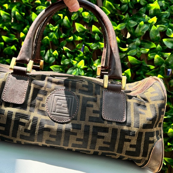 Fendi Zucca Canvas Boston Handbag - Picture 12 of 12